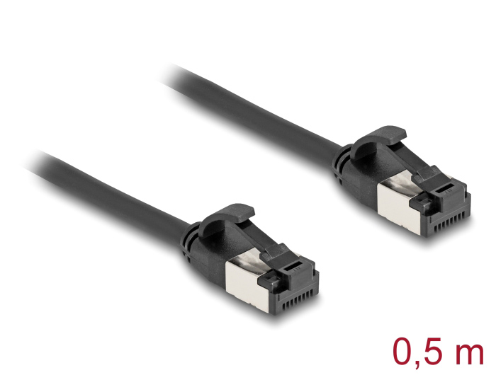 DELOCK καλώδιο δικτύου 80182, CAT 8.1 U/FTP, 40Gbps, 0.50m, μαύρο - Image 2