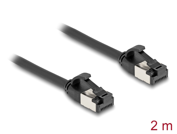 DELOCK καλώδιο δικτύου 80184, CAT 8.1 U/FTP, 40Gbps, 2m, μαύρο - Image 2