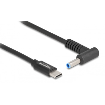 DELOCK καλώδιο τροφοδοσίας 87971, USB-C σε HP 4.5×3.0mm, 1.5m, μαύρο