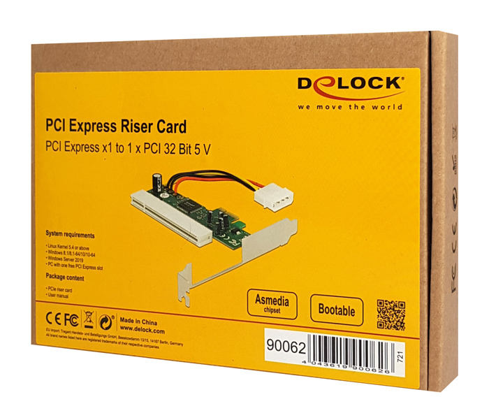DELOCK κάρτα επέκτασης PCI Express σε PCI 32 Bit 5V 90062, Asmedia chip - Image 3