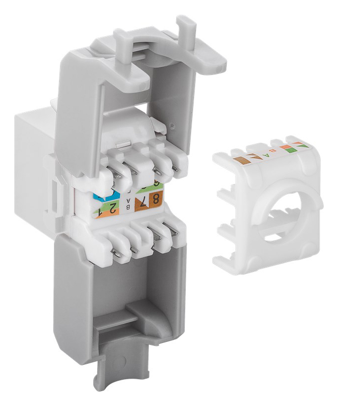 GOOBAY Keystone module RJ45 CAT 6A 90867, UTP, λευκό - Image 2
