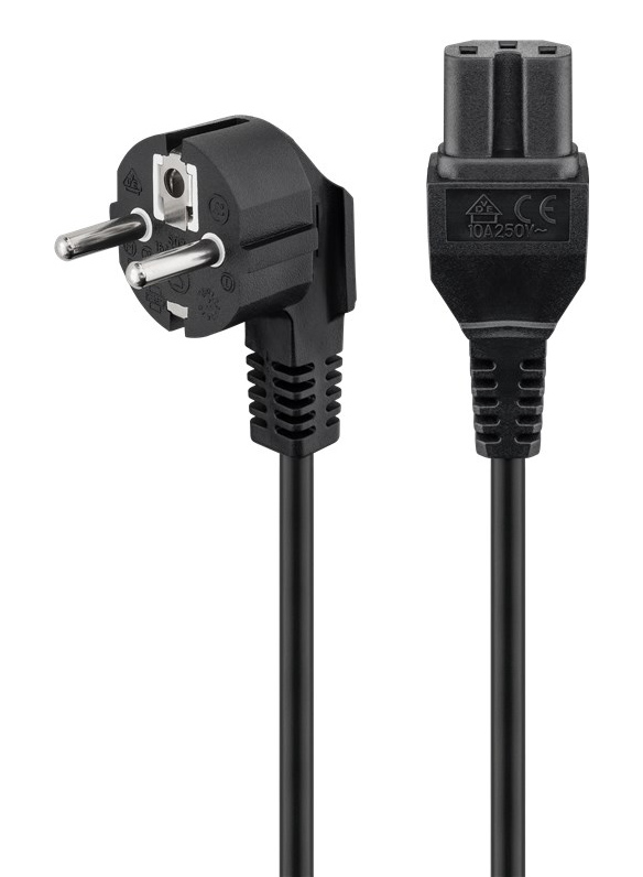 GOOBAY καλώδιο τροφοδοσίας 93277, γωνιακό, 0.75mm², 2m, μαύρο - Image 2