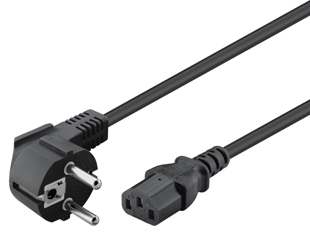 GOOBAY καλώδιο τροφοδοσίας 95142, 3G 1.00mm², 3m, μαύρο - Image 2