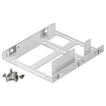 GOOBAY διπλό tray μετατροπής από 3.5″ σε 2.5″ 95875, ασημί
