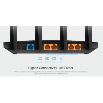 TP-LINK Router Archer C6, Wi-Fi 1200Mbps AC1200, MU-MIMO, Ver. 4.0