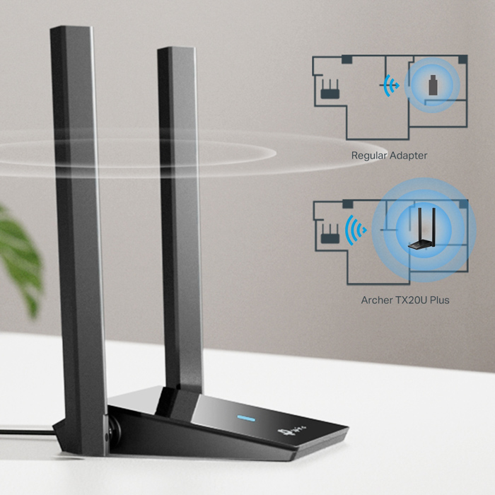TP-LINK ασύρματος USB αντάπτορας Archer TX20U Plus, WiFi 6 1800Mbps, V.1 - Image 3
