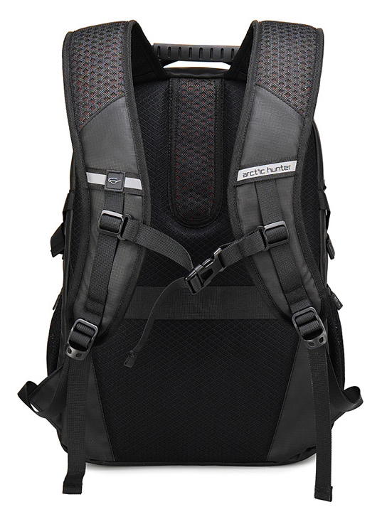 ARCTIC HUNTER τσάντα πλάτης B00388 με θήκη laptop 15.6", USB, 27L, μαύρη - Image 3