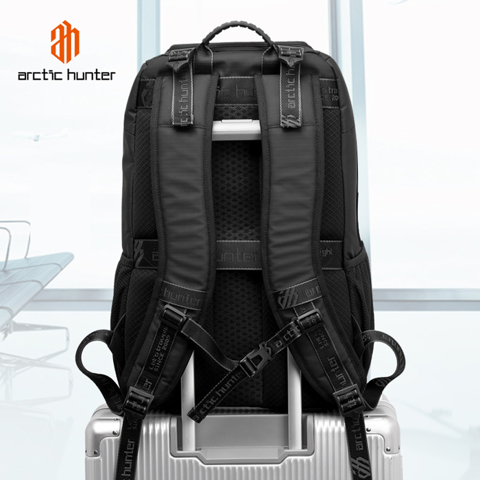ARCTIC HUNTER τσάντα πλάτης B00461 με θήκη laptop 15.6", μαύρη - Image 4