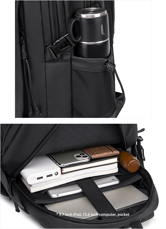 ARCTIC HUNTER τσάντα πλάτης B00530 με θήκη laptop 15.6", 24L, μαύρη - Image 2