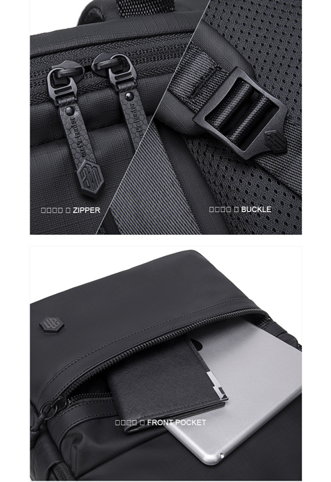 ARCTIC HUNTER τσάντα πλάτης B00536 με θήκη laptop 15.6", 21L, μαύρη - Image 3