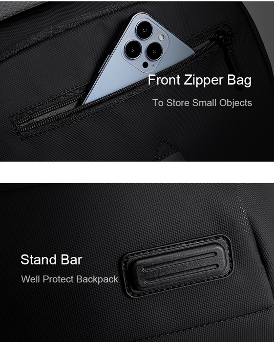 ARCTIC HUNTER τσάντα πλάτης B00558 με θήκη laptop 15.6", 24L, USB, μαύρη - Image 3