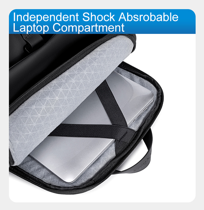ARCTIC HUNTER τσάντα πλάτης B00558 με θήκη laptop 15.6", 24L, USB, μαύρη - Image 5