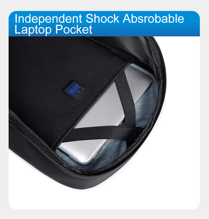ARCTIC HUNTER τσάντα πλάτης B00559 με θήκη laptop 15.6", 21L, μαύρη - Image 5