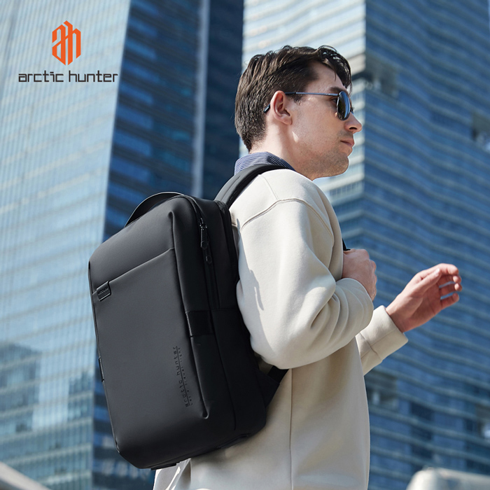 ARCTIC HUNTER τσάντα πλάτης B00574 με θήκη laptop 15.6", 10L, μαύρη - Image 3