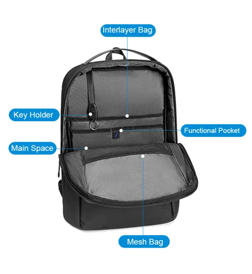ARCTIC HUNTER τσάντα πλάτης B00574 με θήκη laptop 15.6", 10L, γκρι - Image 2