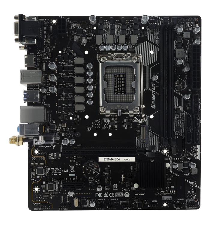 BIOSTAR μητρική B760MX-E D4, 2x DDR4, s1700, uATX, GbE, Ver. 6.0 - Image 3