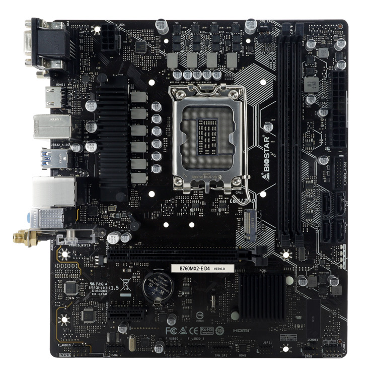 BIOSTAR μητρική B760MX2-E D4, 2x DDR4, s1700, uATX, 2.5G LAN, Ver. 6.0 - Image 3