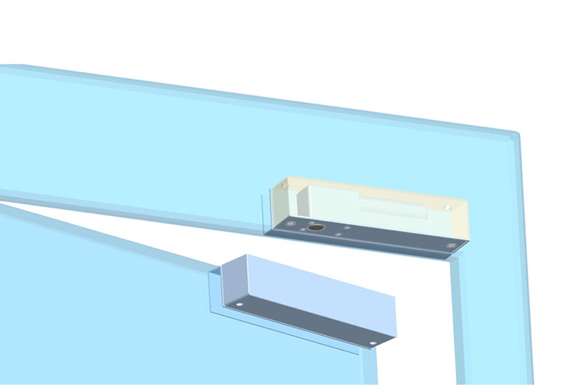 YLI ELECTRONIC βάση ηλεκτρικής κλειδαριάς BBK-700 για γυάλινη πόρτα - Image 2