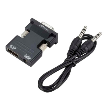 POWERTECH αντάπτορας HDMI (F) σε VGA (M) CAB-H120 με audio, μαύρο