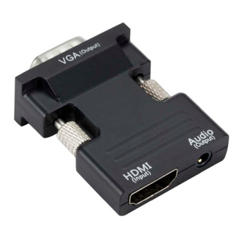 POWERTECH αντάπτορας HDMI (F) σε VGA (M) CAB-H120 με audio, μαύρο