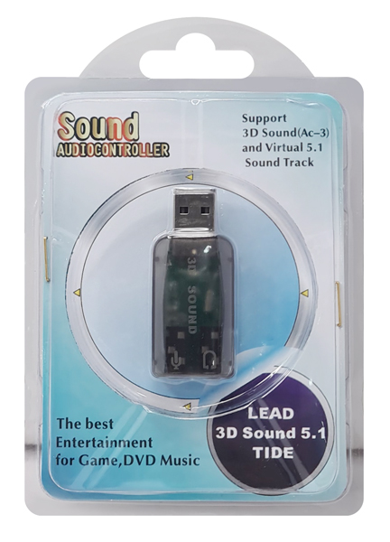 POWERTECH USB Κάρτα ήχου 5.1CH, με έξοδο μικρόφωνου και ακουστικού - Image 2