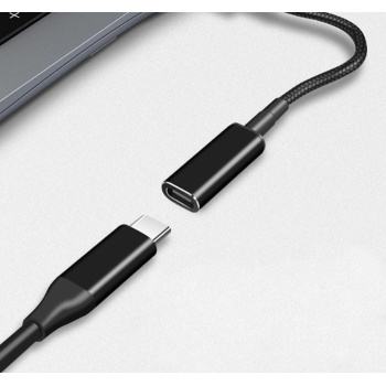 POWERTECH καλώδιο τροφοδοσίας CAB-UC068, USB-C σε 5.5×2.5mm, 15cm, μαύρο