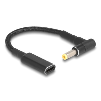 POWERTECH καλώδιο τροφοδοσίας CAB-UC073, USB-C σε HP 4.8×1.7mm, μαύρο