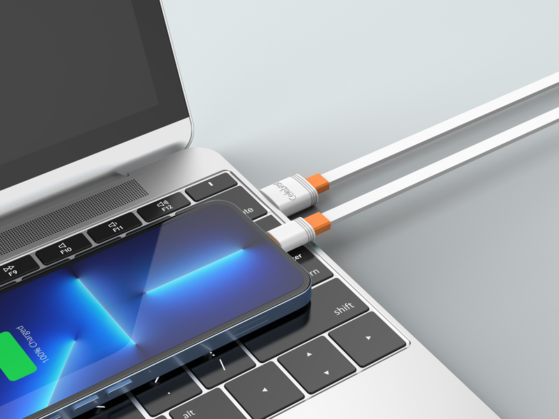 CELEBRAT καλώδιο Lightning σε USB CB-33L, flat, 2.4A, 1m, λευκό - Image 2