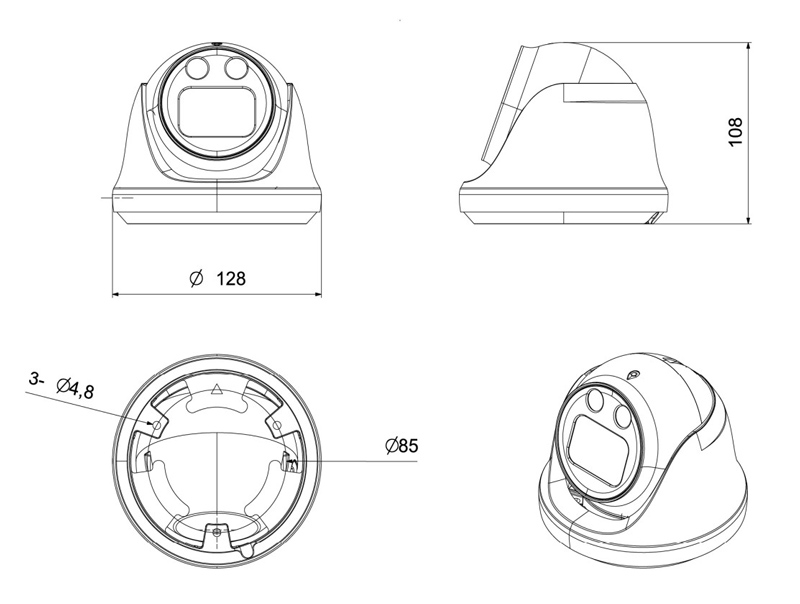 LONGSE IP κάμερα CMLBGC200WH, 2.8mm, 2MP, αδιάβροχη IP67, PoE - Image 4