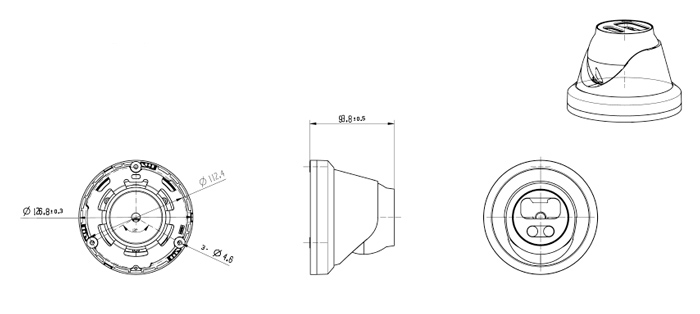LONGSE IP κάμερα CMSCKL800, 2.8mm, 8MP, 1/2.8" Sony, αδιάβροχη IP67, PoE - Image 4