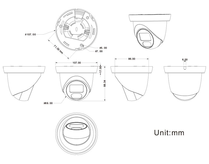 LONGSE υβριδική κάμερα CMSDTHC200FPEW, 2.8mm, 1/3" CMOS, 5MP, IP65 - Image 4
