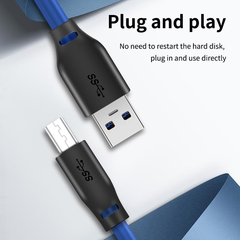 CABLETIME καλώδιο USB σε USB Type B CT-C160-U3-AMBM, 5Gbps, 1m, μπλε - Image 2