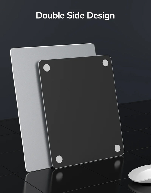 CABLETIME μεταλλικό mouse pad CT-MP24-AS, 246x202x2mm, ασημί & μαύρο - Image 3