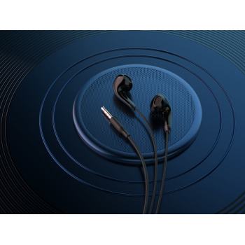 CELEBRAT earphones με μικρόφωνο G27, 3.5mm, 1.2m, μαύρα