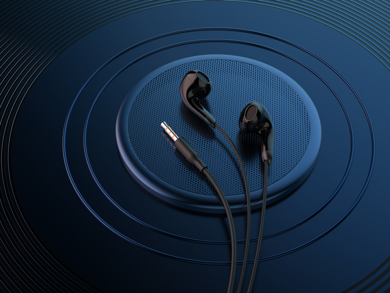 CELEBRAT earphones με μικρόφωνο G27, 3.5mm, 1.2m, μαύρα - Image 2