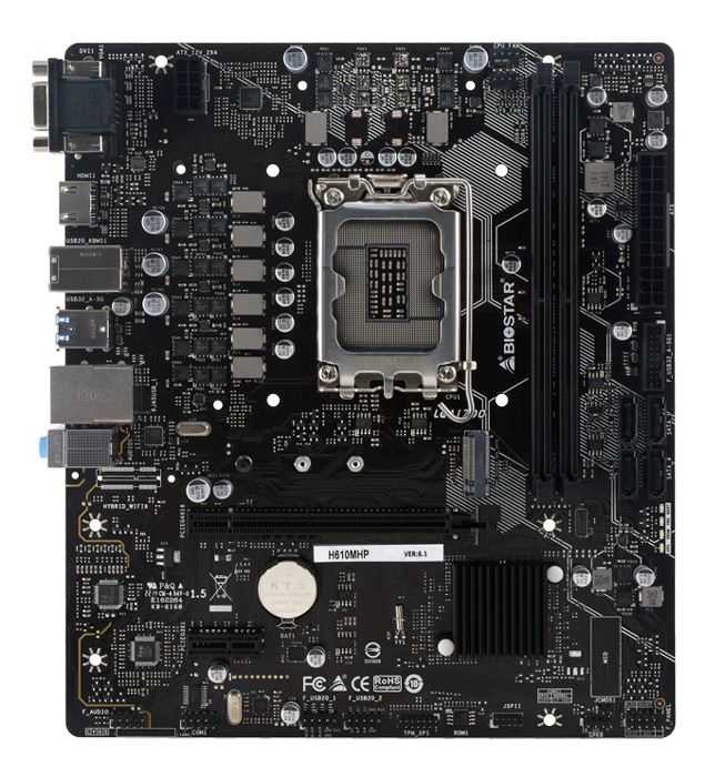 BIOSTAR μητρική H610MHP, 2x DDR4, s1700, USB 3.2, uATX, GbE, Ver. 6.1 - Image 3