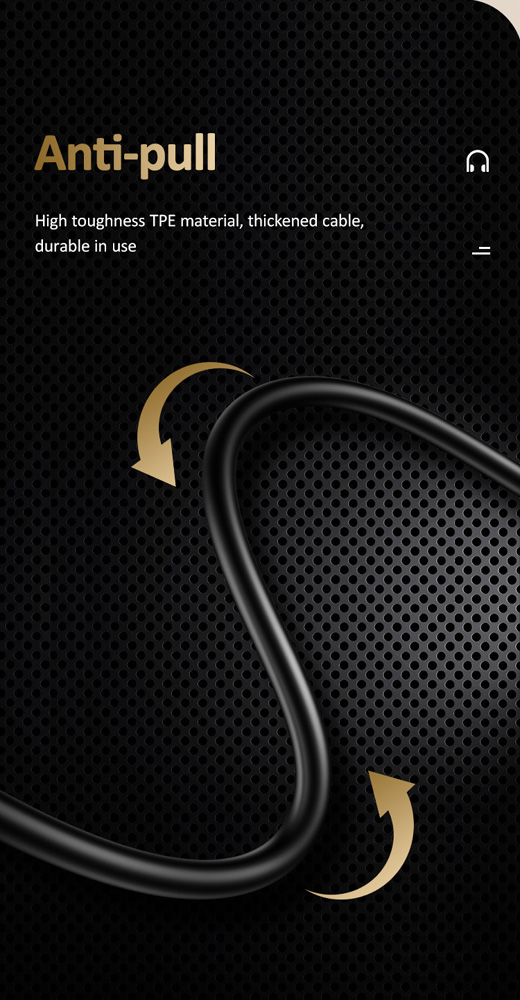 USAMS earphones με μικρόφωνο US-SJ482, Type-C, 10mm, 1.2m, μαύρα - Image 4