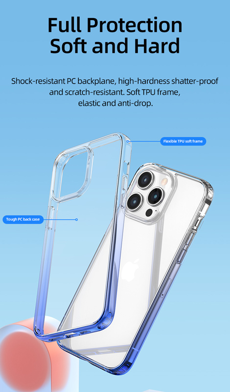 USAMS θήκη Binz για iPhone 14 Plus, μπλε & διάφανη - Image 3