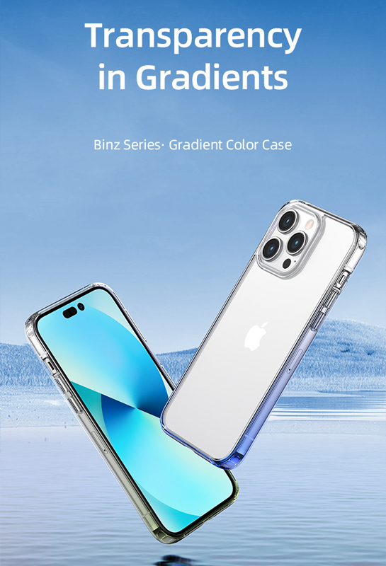 USAMS θήκη Binz για iPhone 14 Pro Max, μαύρη & διάφανη - Image 2