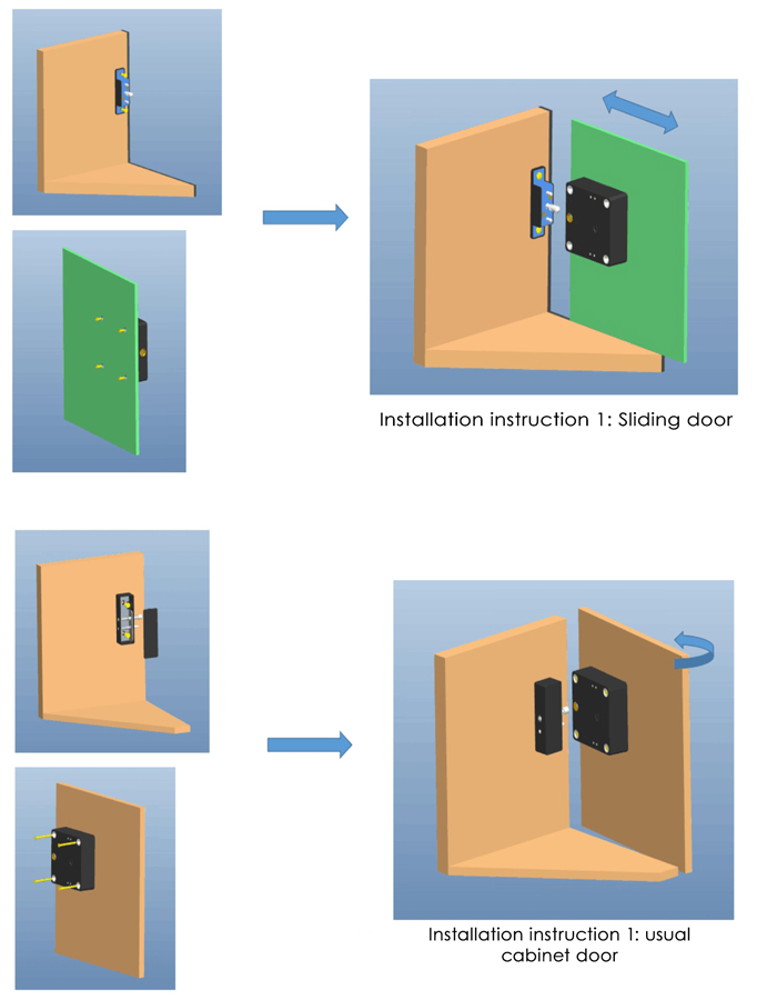 KERONG ηλεκτροπύρος KR-S61A, με RFID reader, κρυφός, μαύρος - Image 3