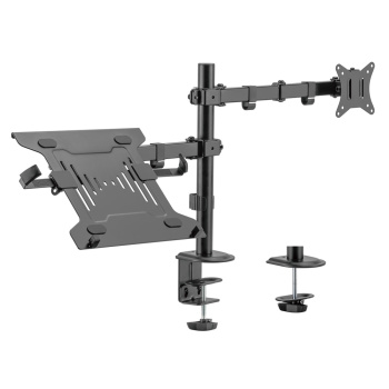 BRATECK βάση γραφείου LDT66-C024ML για οθόνη 17″-32″ & laptop, έως 9kg