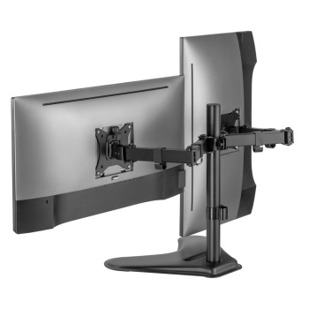 BRATECK βάση γραφείου LDT66-T024 για 2 οθόνες 17″-32″, έως 9kg ανά οθόνη