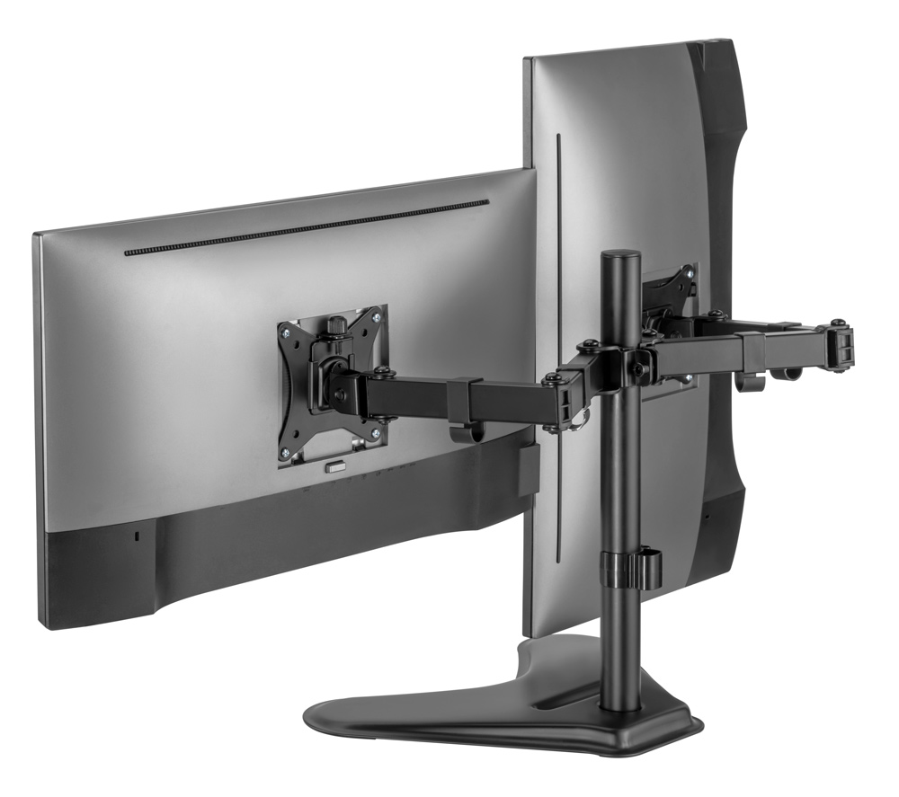 BRATECK βάση γραφείου LDT66-T024 για 2 οθόνες 17"-32", έως 9kg ανά οθόνη - Image 2