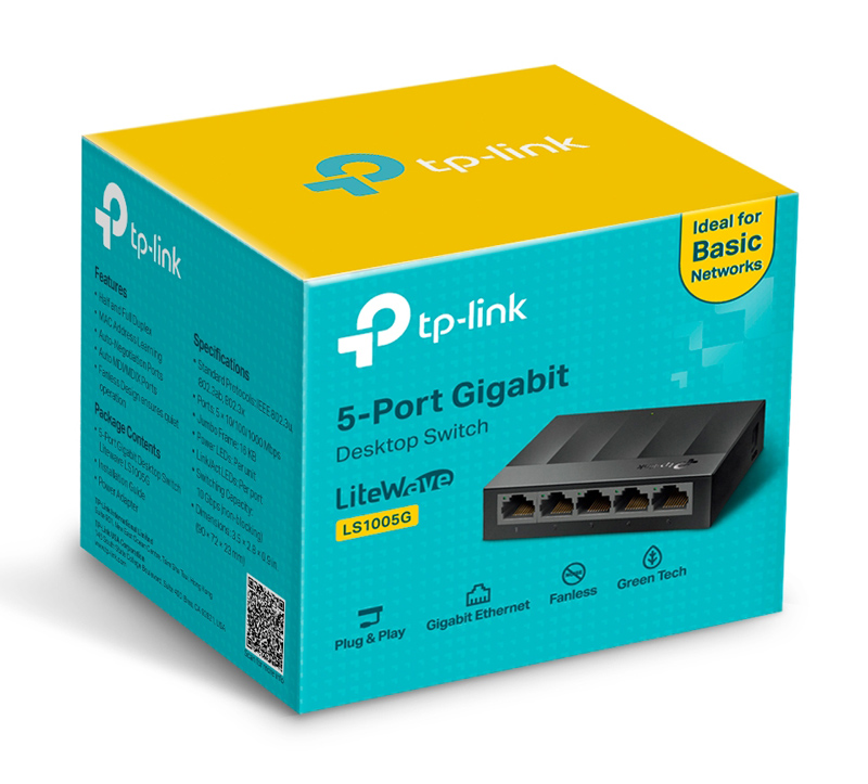 TP-LINK desktop switch LiteWave LS1005G, 5-port 10/100/1000Mbps, Ver 3.0 - Image 5