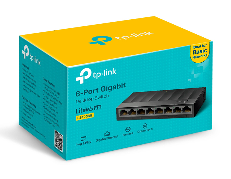 TP-LINK desktop switch LiteWave LS1008G, 8-port 10/100/1000Mbps, Ver 3.0 - Image 5