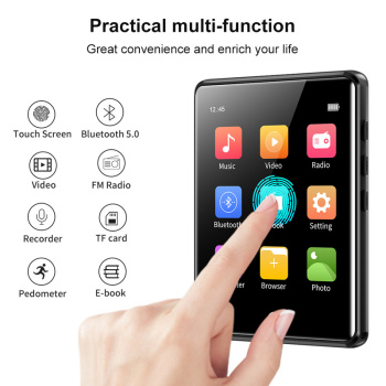 RUIZU MP3 player M6 με οθόνη αφής 2.8″, 8GB, ελληνικό μενού, μαύρο