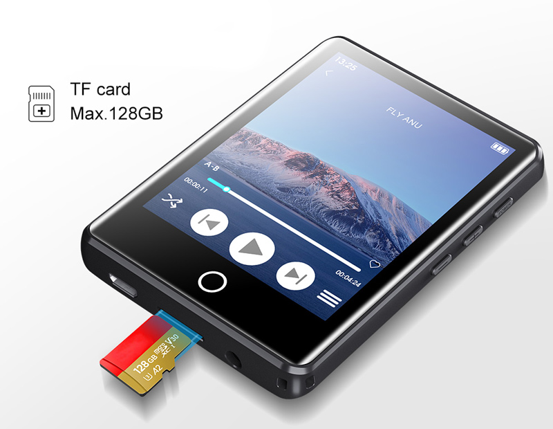 RUIZU MP3 player M6 με οθόνη αφής 2.8", 8GB, ελληνικό μενού, μαύρο - Image 5