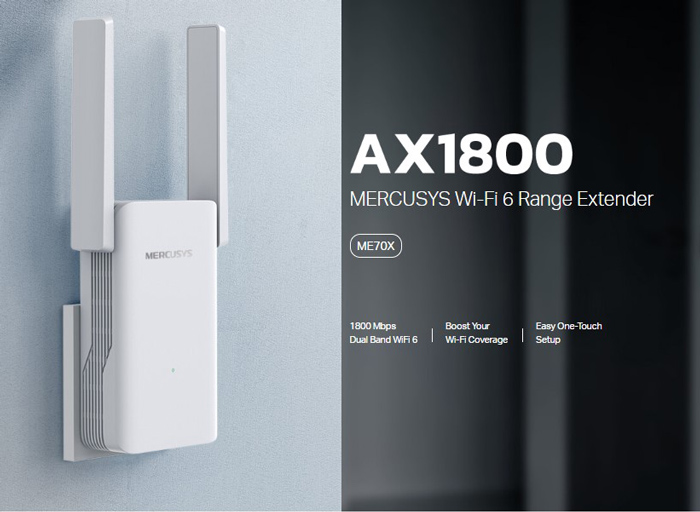 MERCUSYS range extender ME70X, Wi-Fi 6, 1800Mbps AX1800, Ver. 1.0 - Image 2