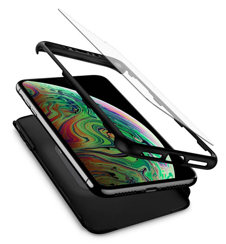 POWERTECH Θήκη Body 360° με Tempered Glass, iPhone 11 Pro Max, κόκκινη - Image 2