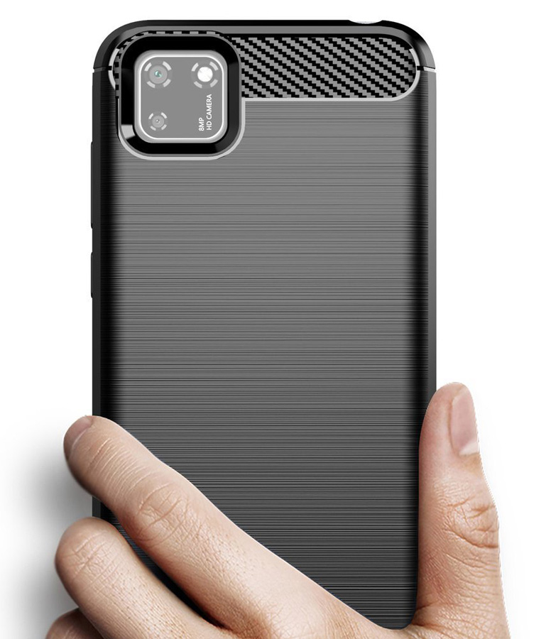 POWERTECH Θήκη Carbon Flex MOB-1523, Huawei Y5p, μαύρη - Image 2